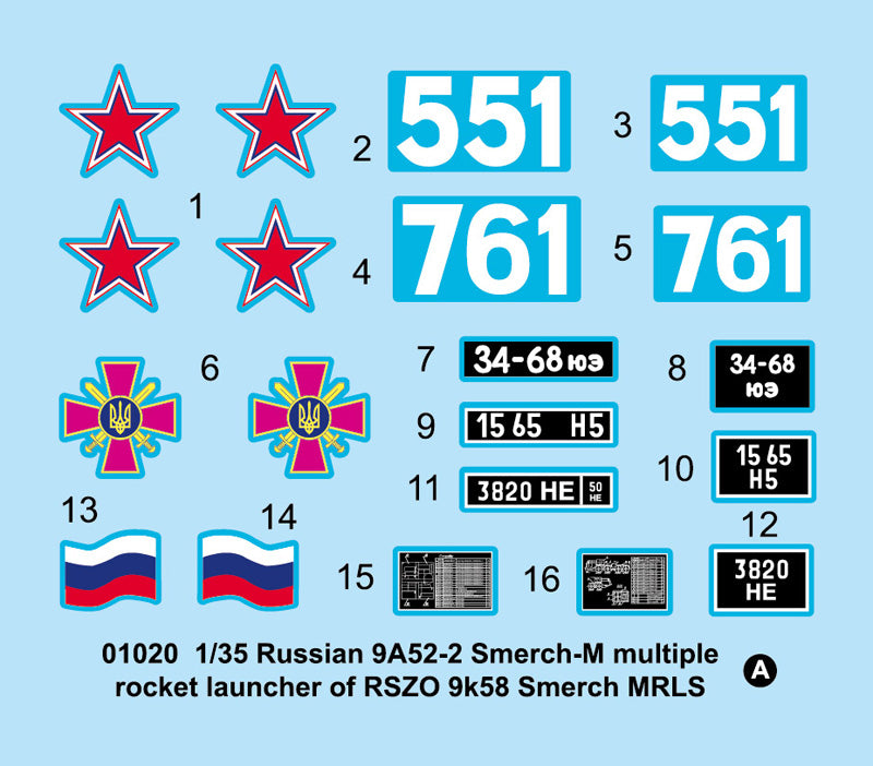 9A52-2 SMERCH-M LAUNCHER RSZO 9K58 1/35