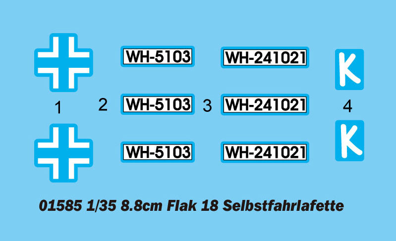 8.8CM FLAK 18 SELBSTFAHRLAFETTE 1/35