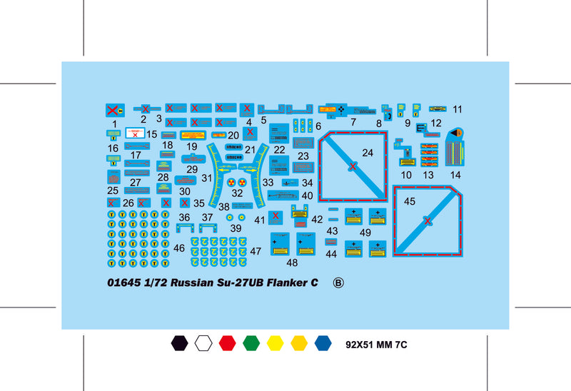 RUSSIAN SU-27UB FLANKER C FIGHTER 1/72