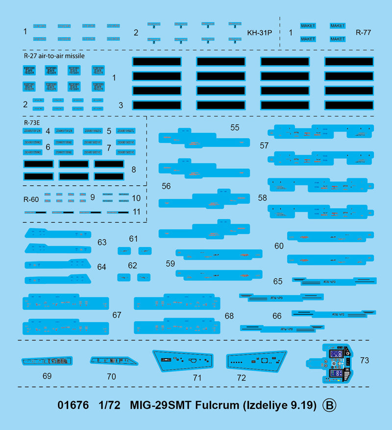 MIG-29SMT FULCRUM (IZDELIYE 9.19) 1/72