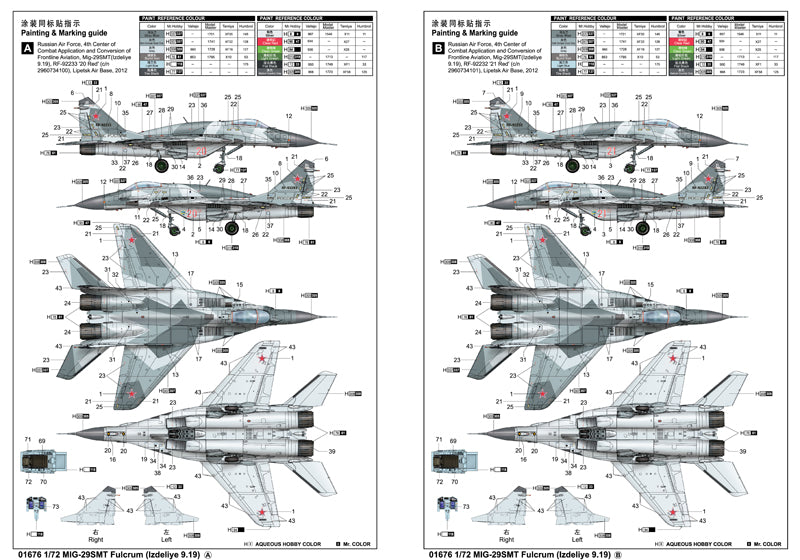 MIG-29SMT FULCRUM (IZDELIYE 9.19) 1/72