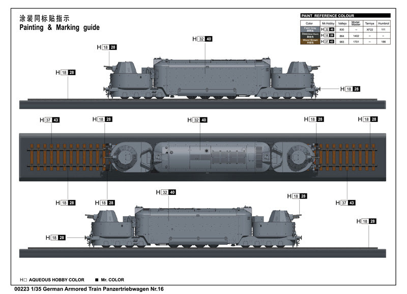 Trumpeter 1/35 German Armored Train Panzertriebwagen Nr16 TRP223