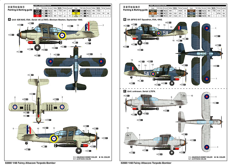 FAIREY ALBACORE TORPEDO BOMBER 1/48