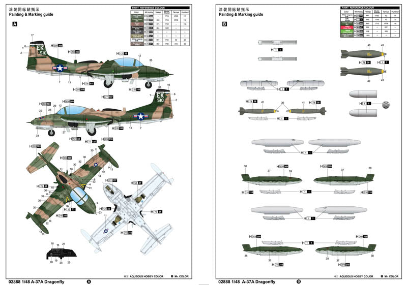 A-37A DRAGONFLY LIGHT 1/48