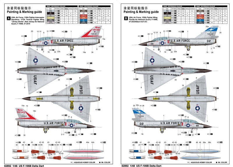 1/48 Trumpeter F106B Delta Dart US Aircraft