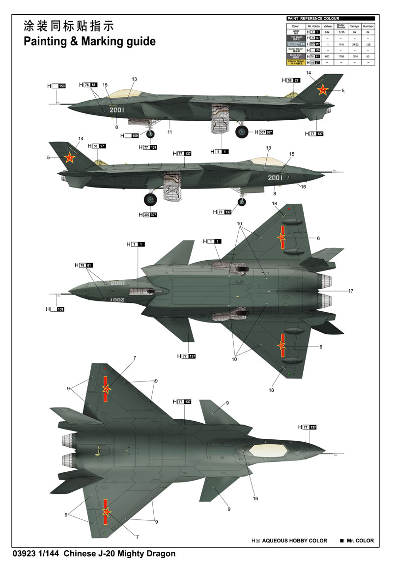 CHINESE J20 MIGHTY  DRAGON