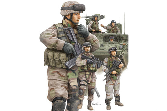 MODERN U.S.ARMY ARMOR CREWMAN & INF 1/35