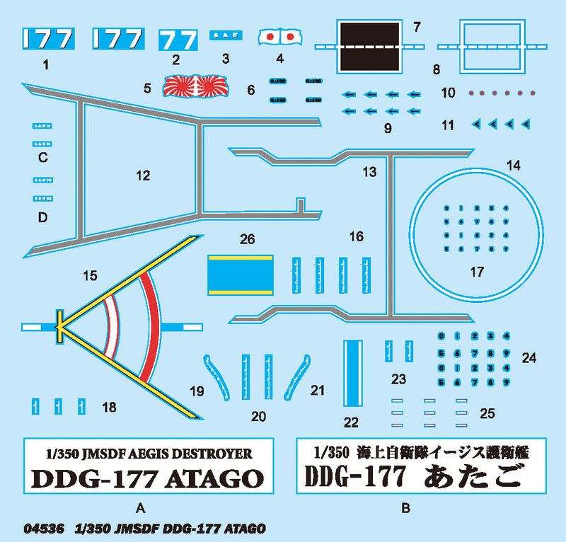 JMSDF DDG-177 ATAGO DESTROYER 1/350