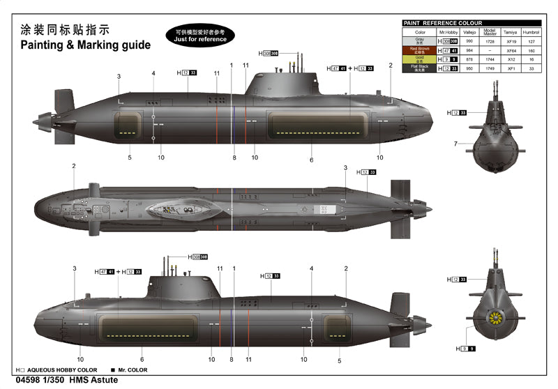 HMS ASTUTE 1/350