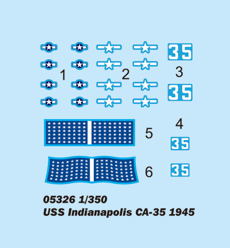 USS Indianapolis CA35 Cruiser 1945