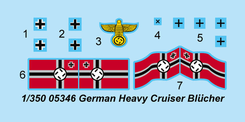 German Heavy Cruiser Blucher Model Kit