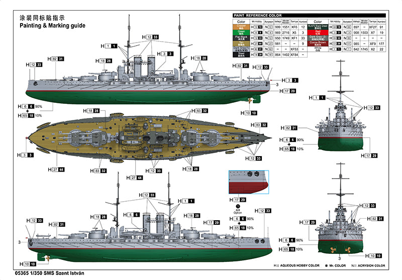 Trumpeter 1/350 SMS Szent Istvan