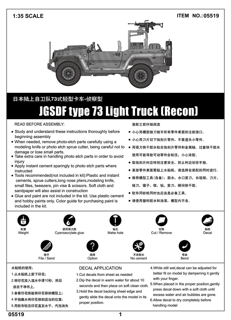 JGSDF TYPE 73 LIGHT TRUCK RECON