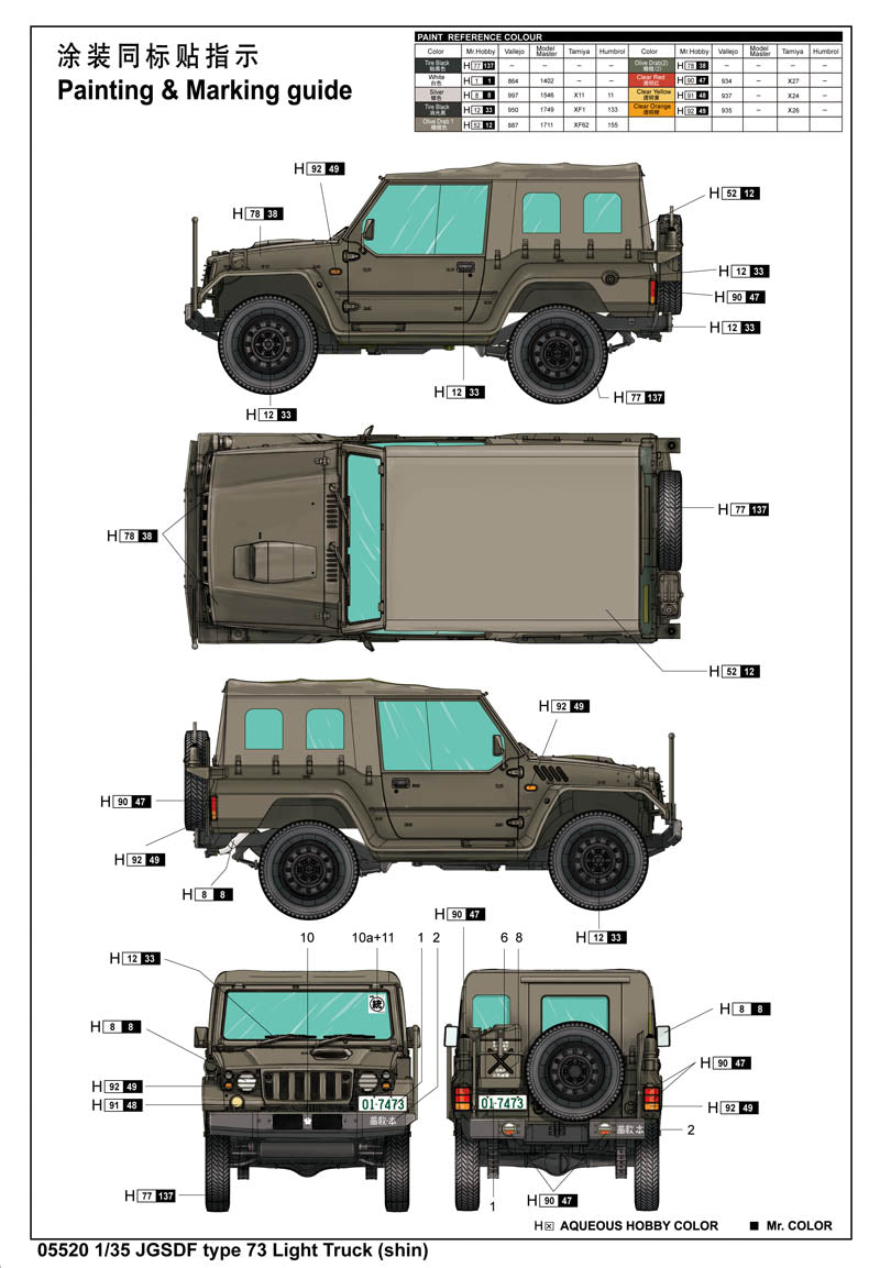 JGSDF TYPE 73 LIGHT TRUCK SHIN 1/35