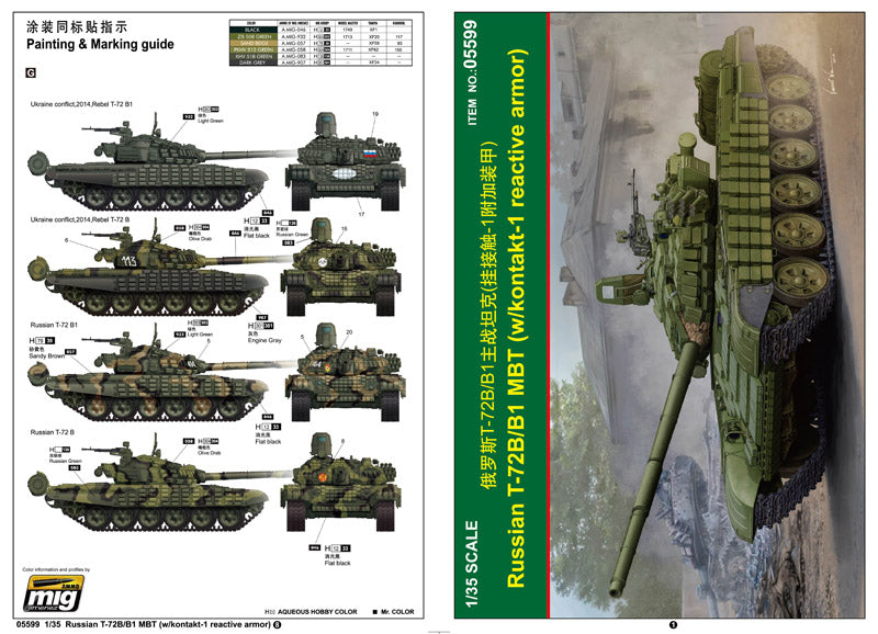 RUSSIAN T-72B/B1 MBTW/KONTAKT-1