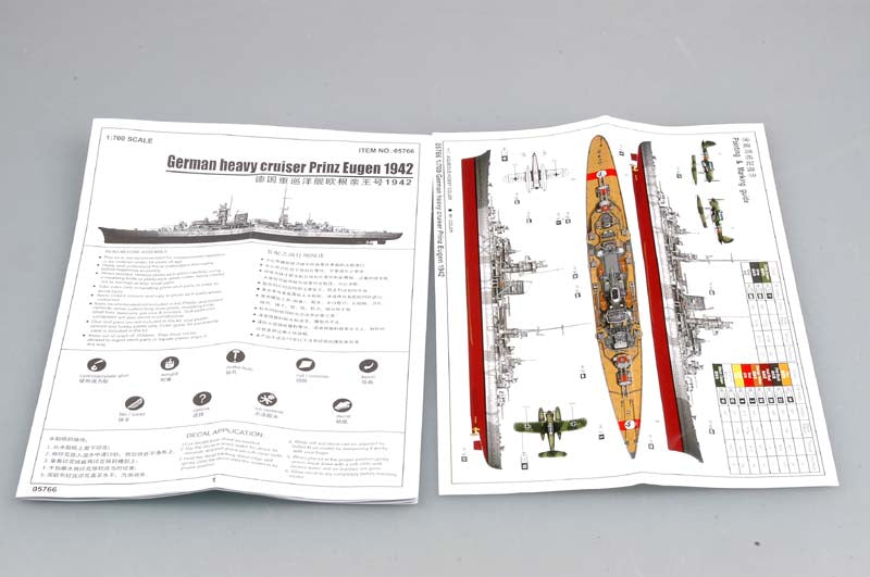 Trumpeter 1/700 German Prinz Eugen Heavy Cruiser 1942 Model Kit