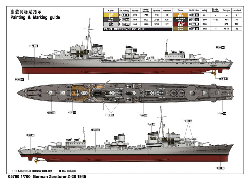 GERMAN Z-28, 1945 1/700