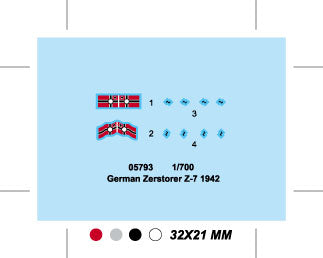 GERMAN Z-7, 1942 1/700