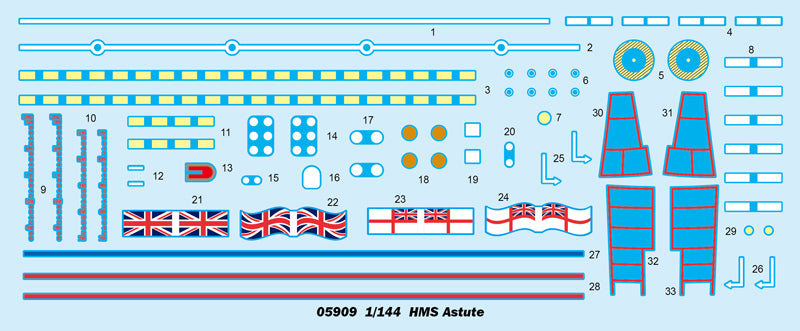 HMS ASTUTE 1/144