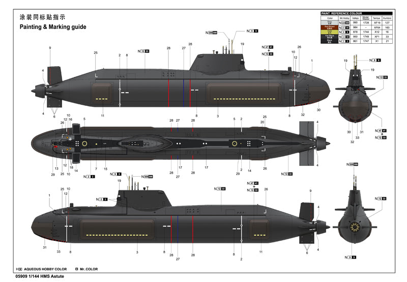 HMS ASTUTE 1/144