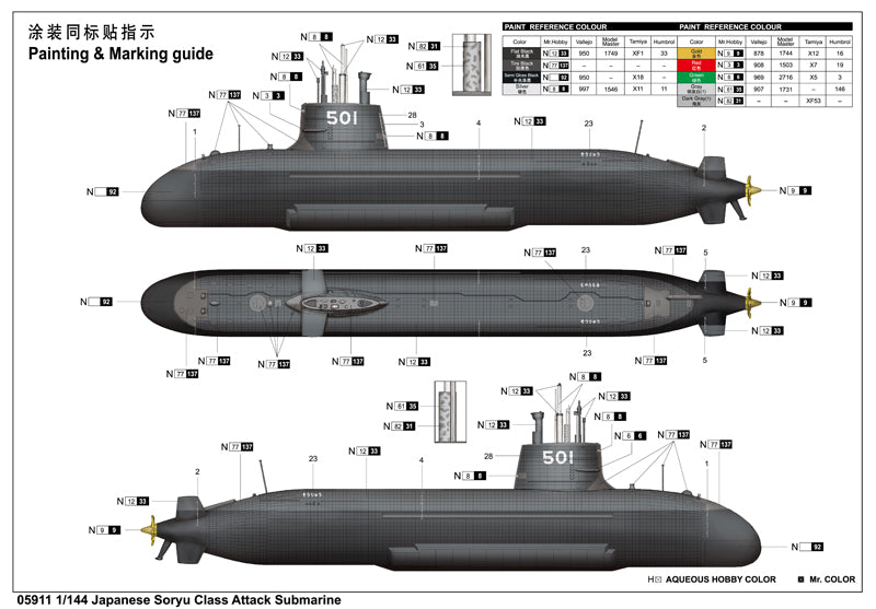 JAPANESE SORYU CLASSATTACK SUB 1/144