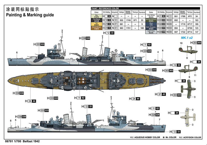 HMS Belfast Light Cruiser 1943