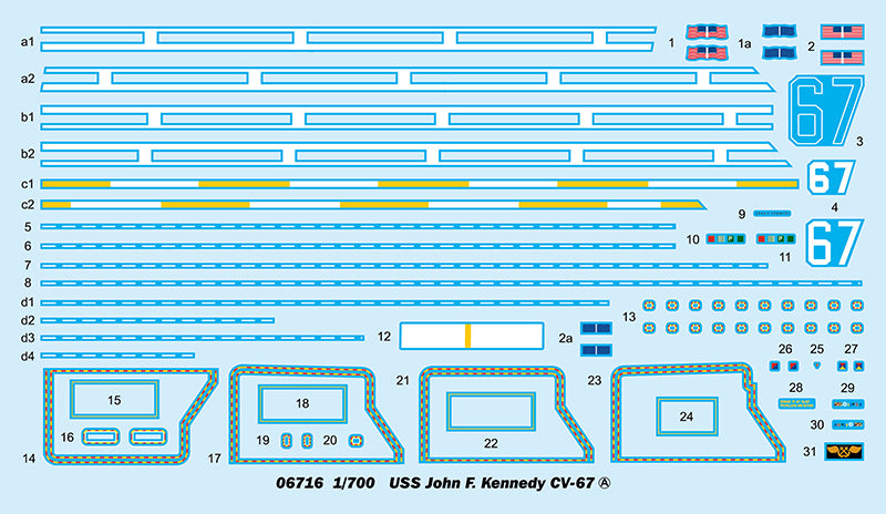 USS JOHN F. KENNEDY CV-67 1/700