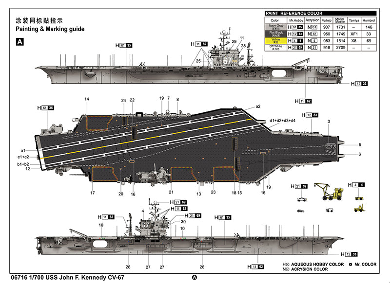 USS JOHN F. KENNEDY CV-67 1/700