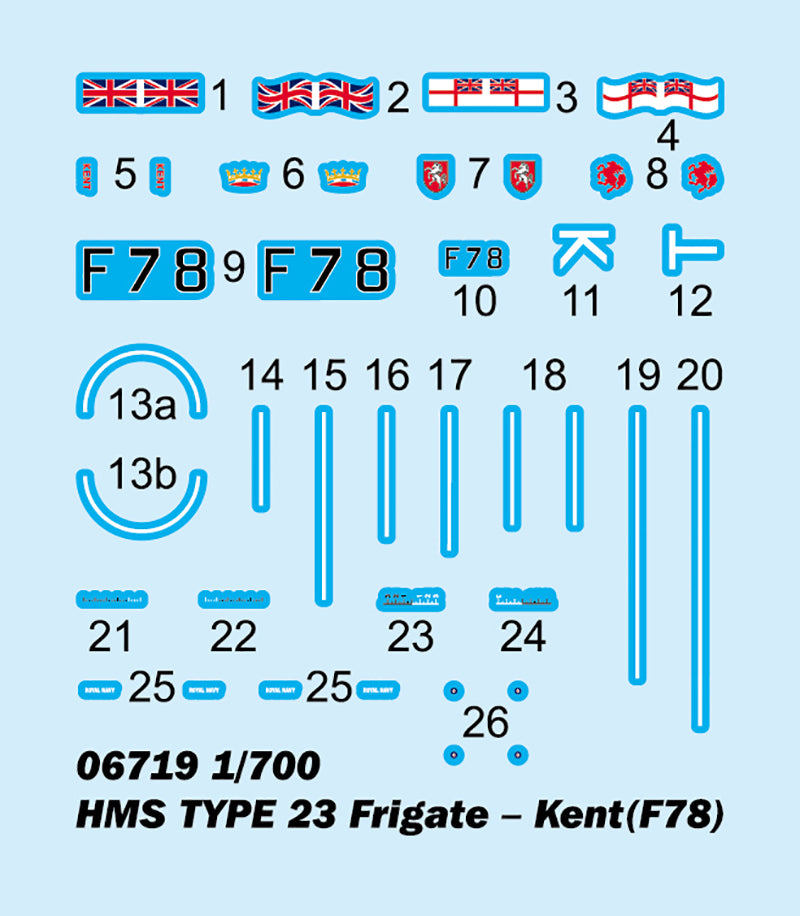 HMS KENT(F78) 1/700