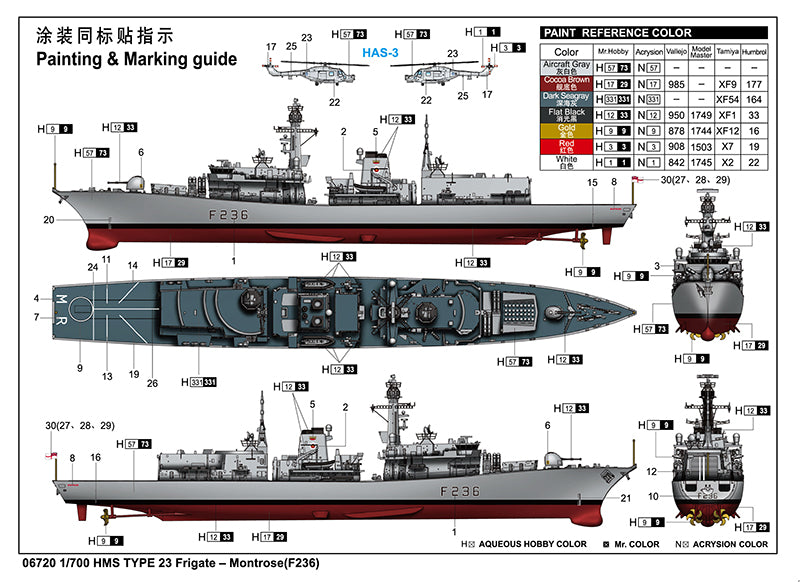 HMS MONTROSE(F236) 1/700