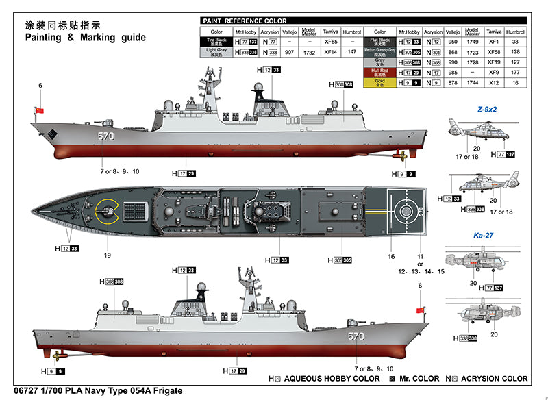 PLA NAVY TYPE 054A FRIGATE 1/700