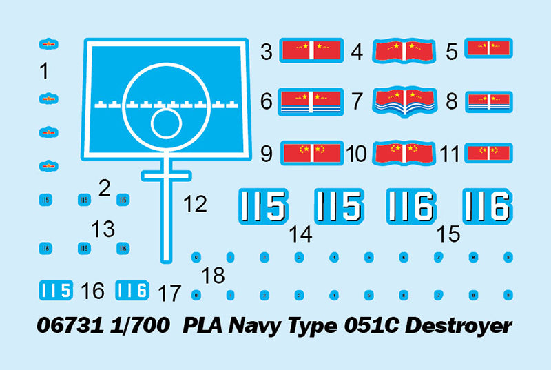 PLA NAVY TYPE 051C DESTROYER 1/700