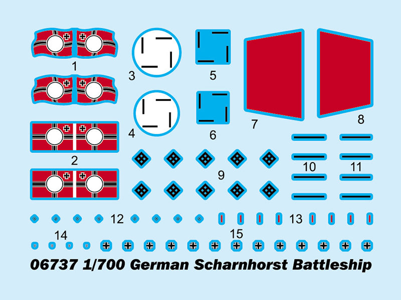 GERMAN SCHARNHORST BATTLESHIP 1/700