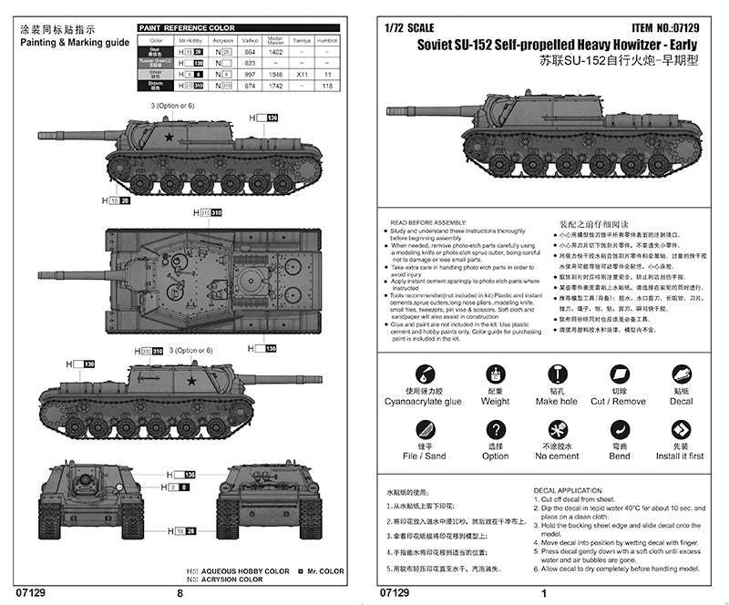 SU-152 HEAVY HOWITZER - EARLY 1/72