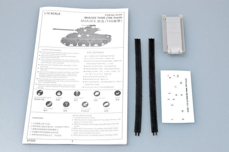 M4A3E8 TANK (T66 TRACK) 1/72