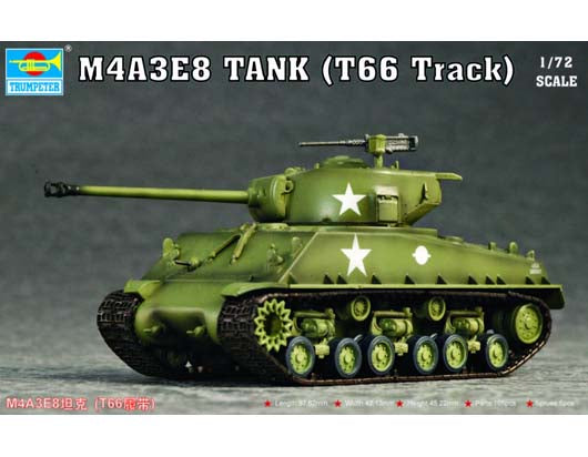 M4A3E8 TANK (T66 TRACK) 1/72