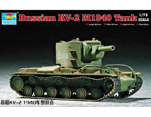 SOVIET KV-2 M1940 TANK 1/72