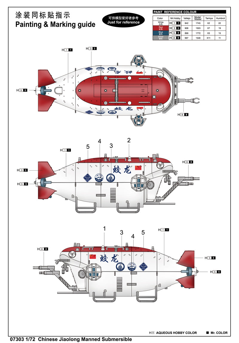 CHINESE JIAOLONG MANNED SUBMERSIBLE 1/72