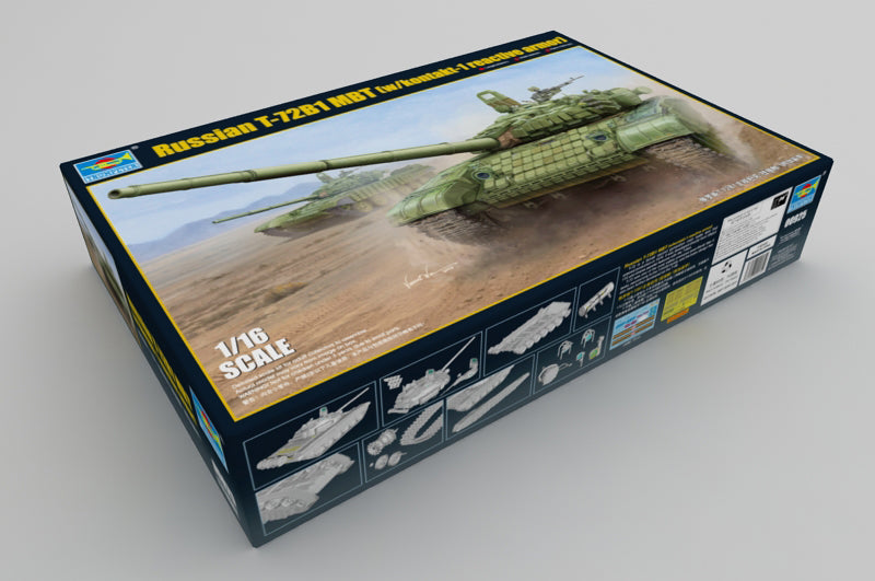 T-72B1 MBT W/KONTAKT-1 RACTIVE ARM 1/16