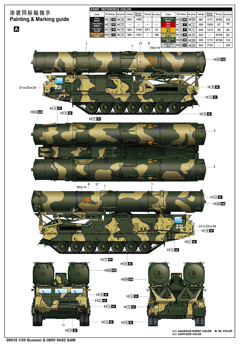 RUSSIAN S-300V 9A82 SAM 1/35