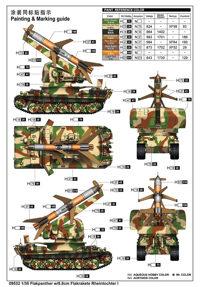 FLAKPANTHER W/8.8CM FLAK RHEIN I 1/35