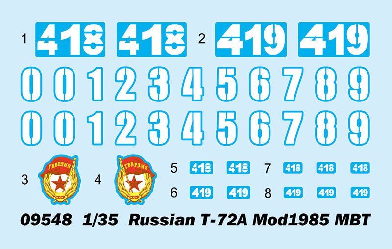 RUSSIAN T-72A MOD1985 MBT 1/35