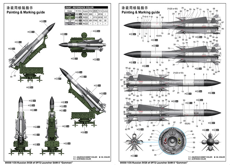 5V28 OF 5P72 LAUNCHER SAM-5 GAMMON 1/35