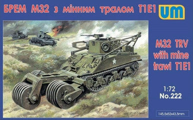 1/72 Uni Model M32 Tank Recovery Vehicle with mine trawl T1E1