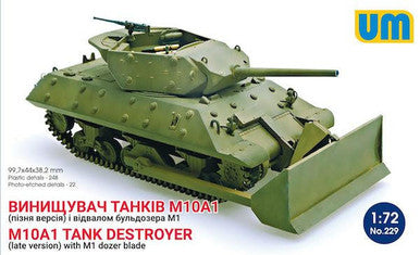 1/72 Uni Model M10A1 Tank destroyer (late version) with M1 dozer blade