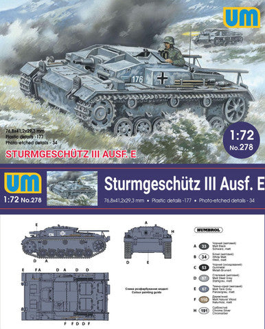 1/72 Uni Model Sturmgeschutz III Ausf E