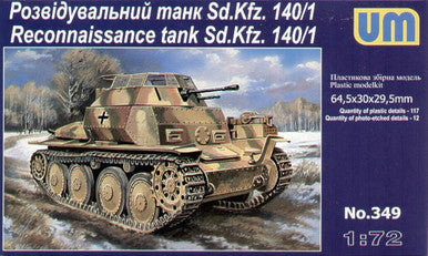 1/72 Uni Model Reconnaissance tank Sd. 140/1