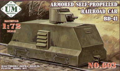 1/72 Uni Model Armored self-propelled railroad car BD-41