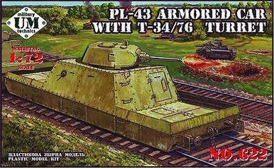 1/72 Uni Model PL-43 Armored car with T-34/76 turret