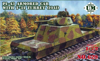 1/72 Uni Model PL-43 Armored car with T-34/76 (1941) turret